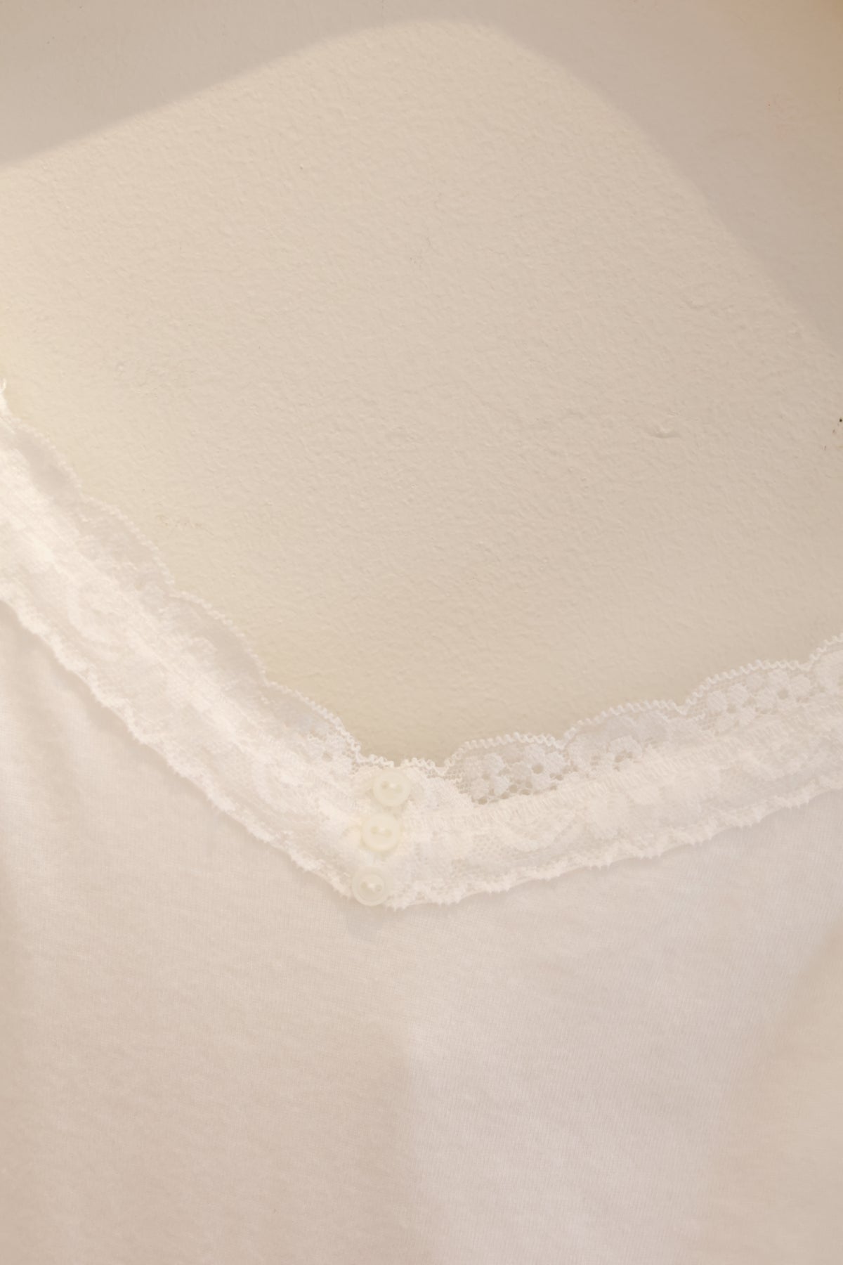 BRANDY Arden Lace Tank- BUTTONS WHITE