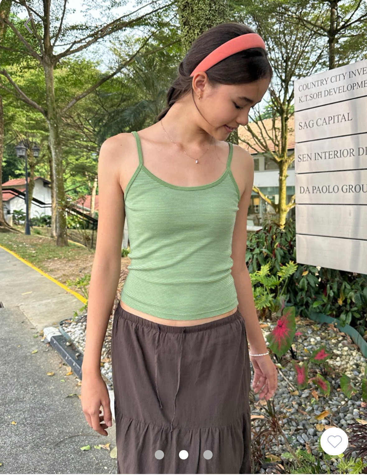 BRANDY SKYLAR STRIPED TANK  -GREEN
