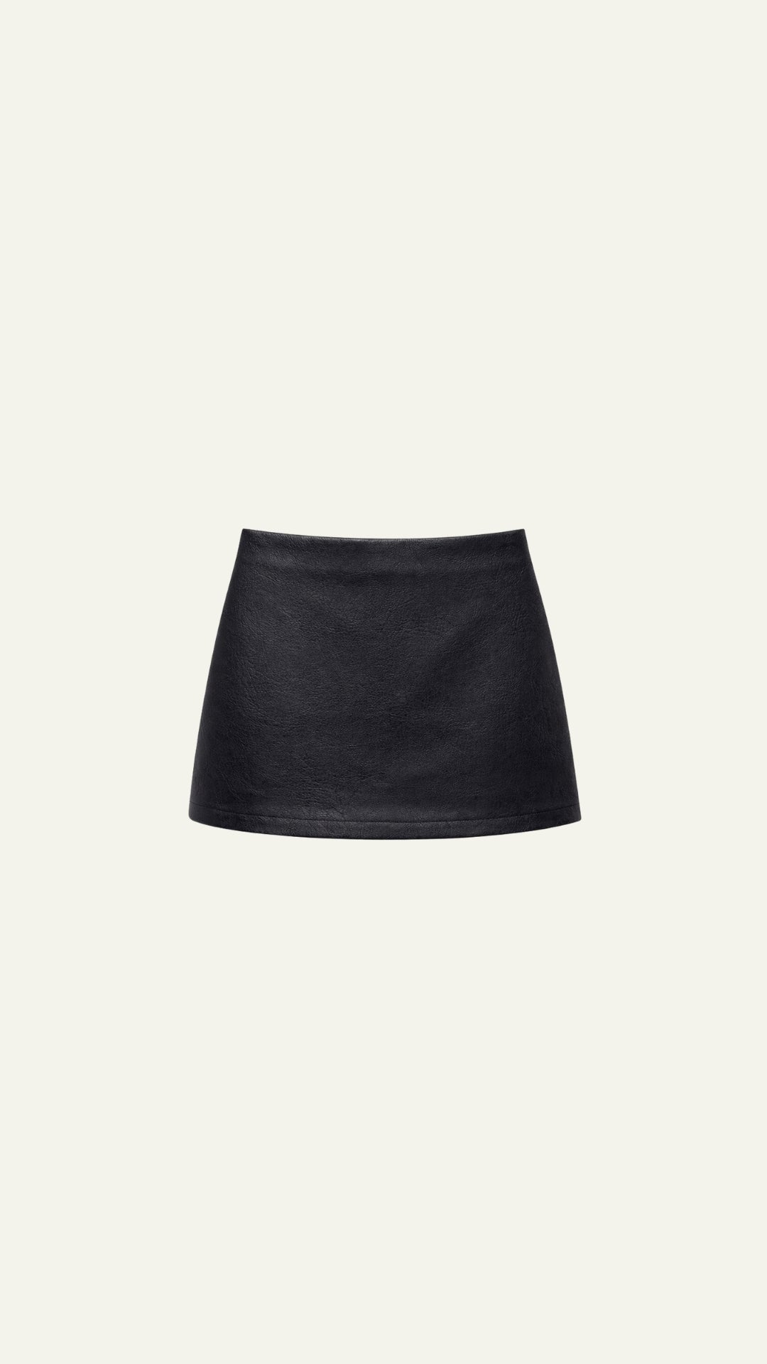LEATHER BLACK MINI SKIRT
