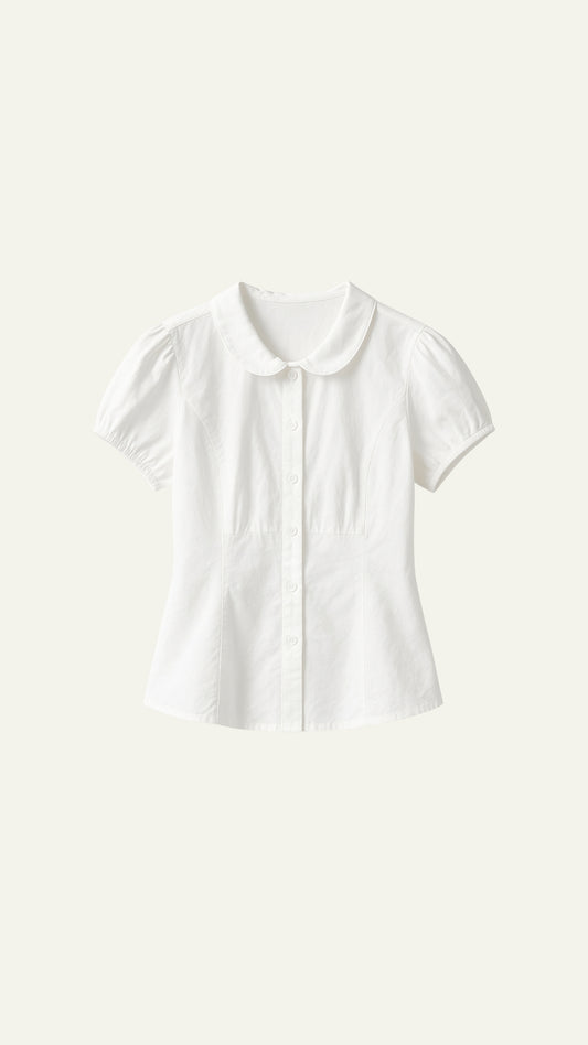 WHITE BUTTONED BLOUSE