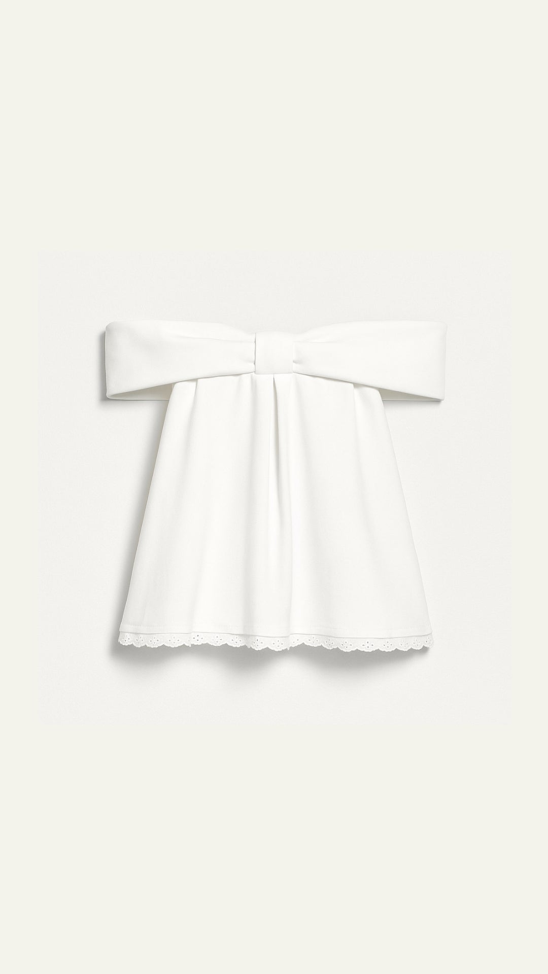 Ribbon off shoulder white top