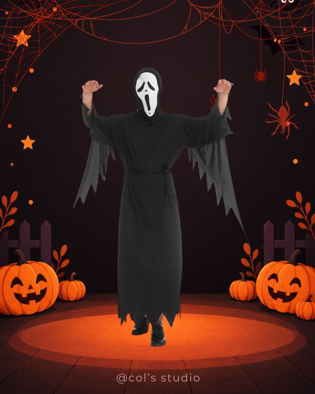 Black Scream Ghost Costume