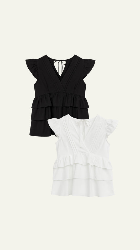 Layered babydoll top