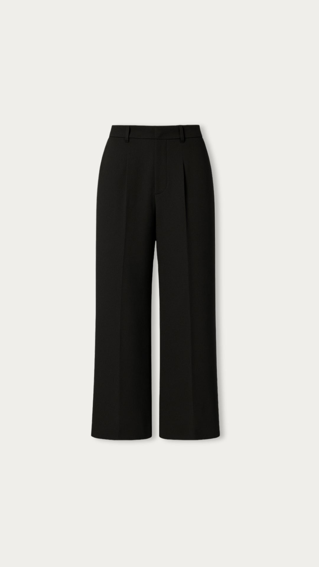 Black baggy clipped trousers