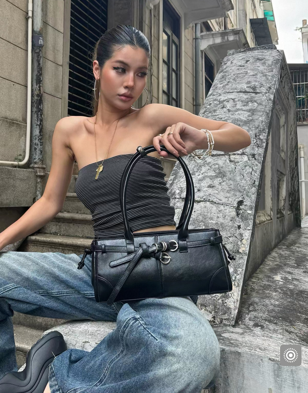 NBY Y2K Black Shoulder Bag