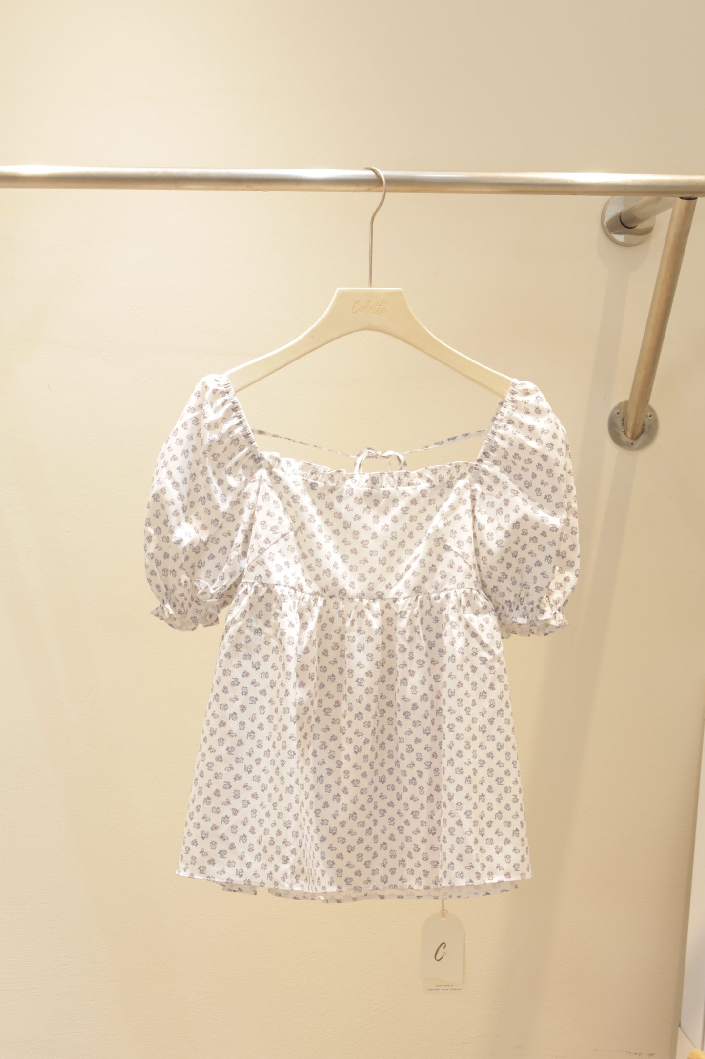 Floral puffy babydoll top
