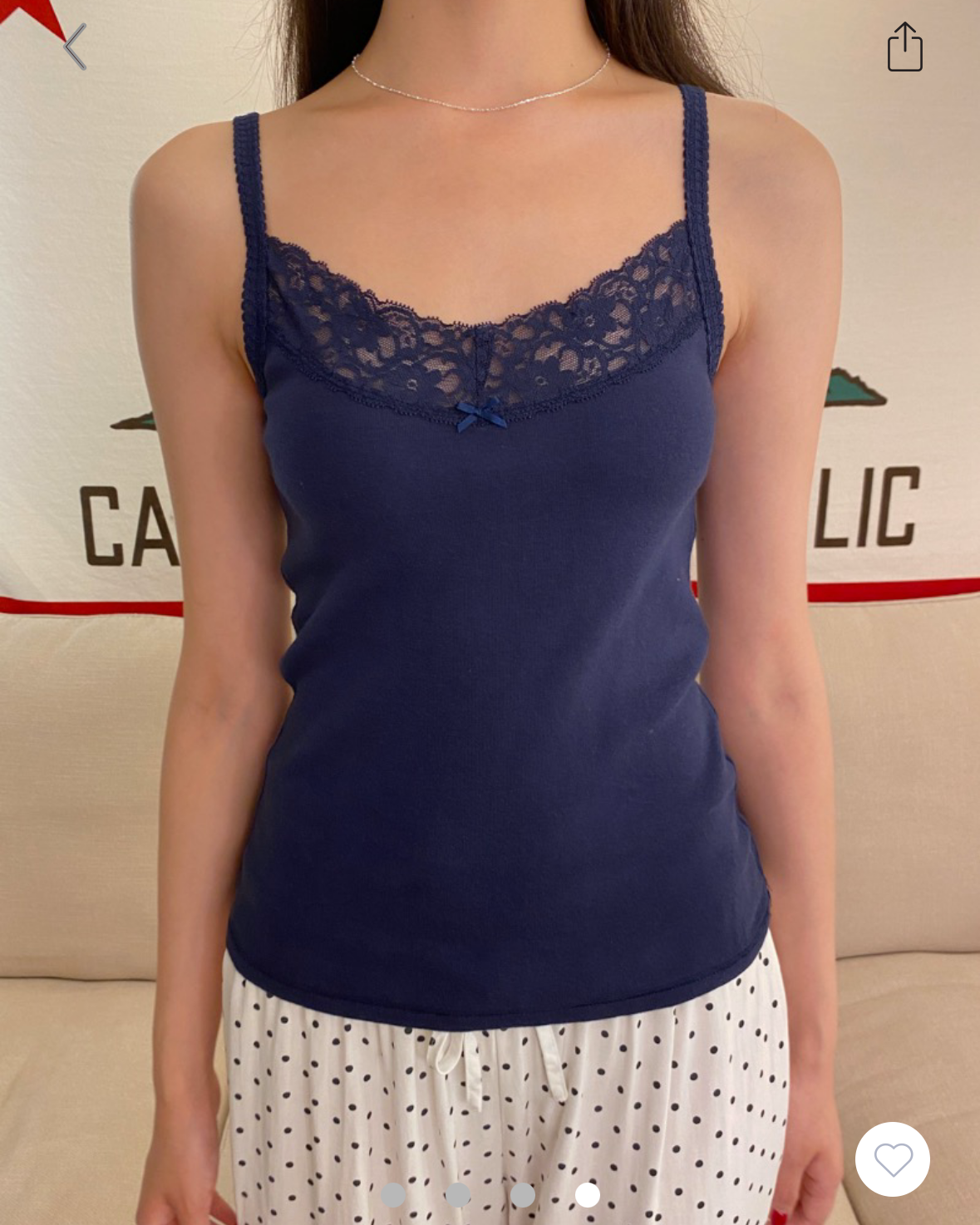 brandy Aden Basic Tank- Navy