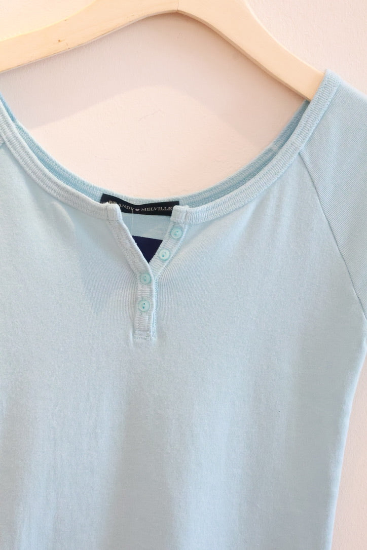 BRANDY Zelly Top  -OFF -SKY BLUE