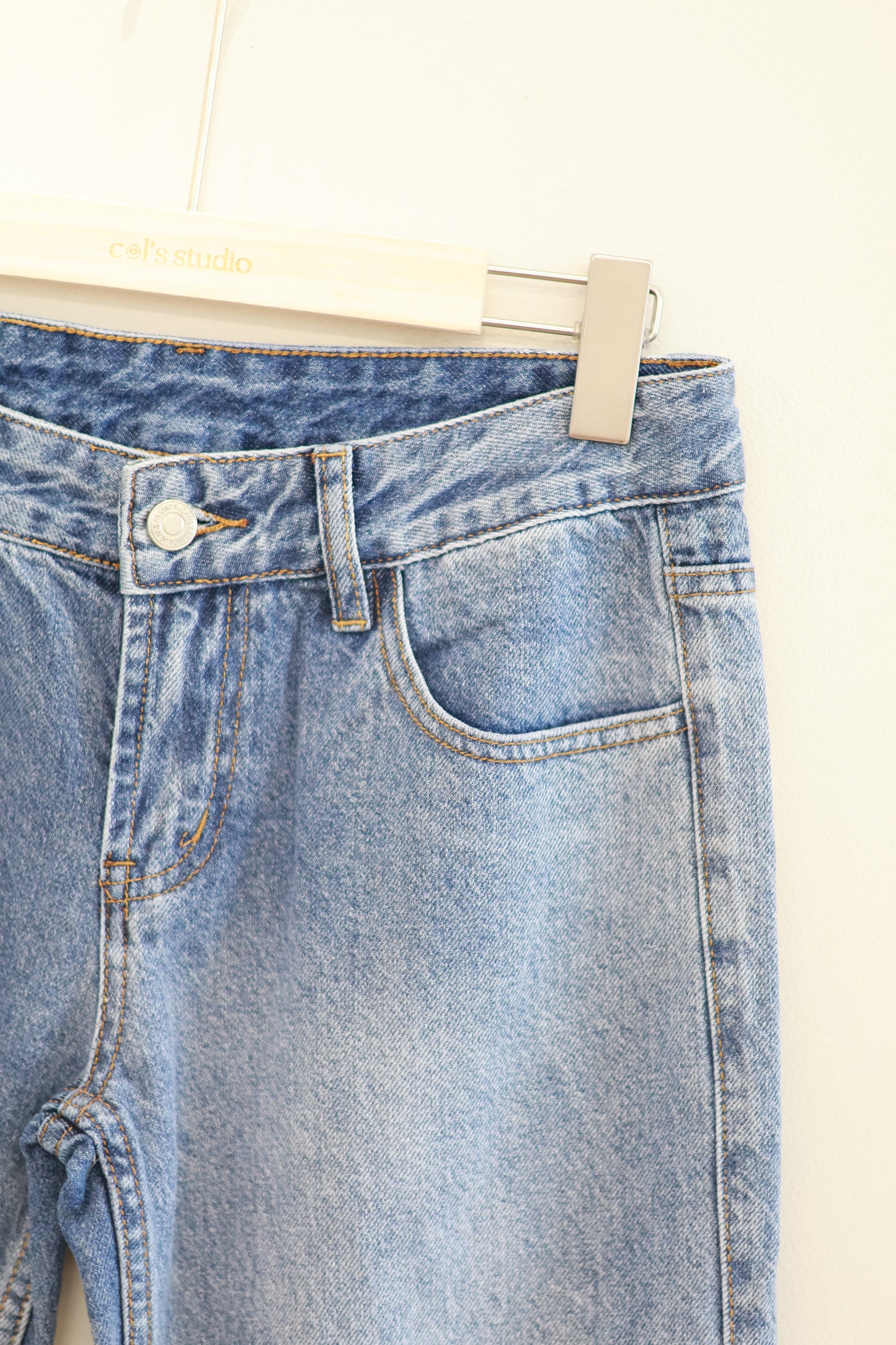 Light Wash Straight Jeans