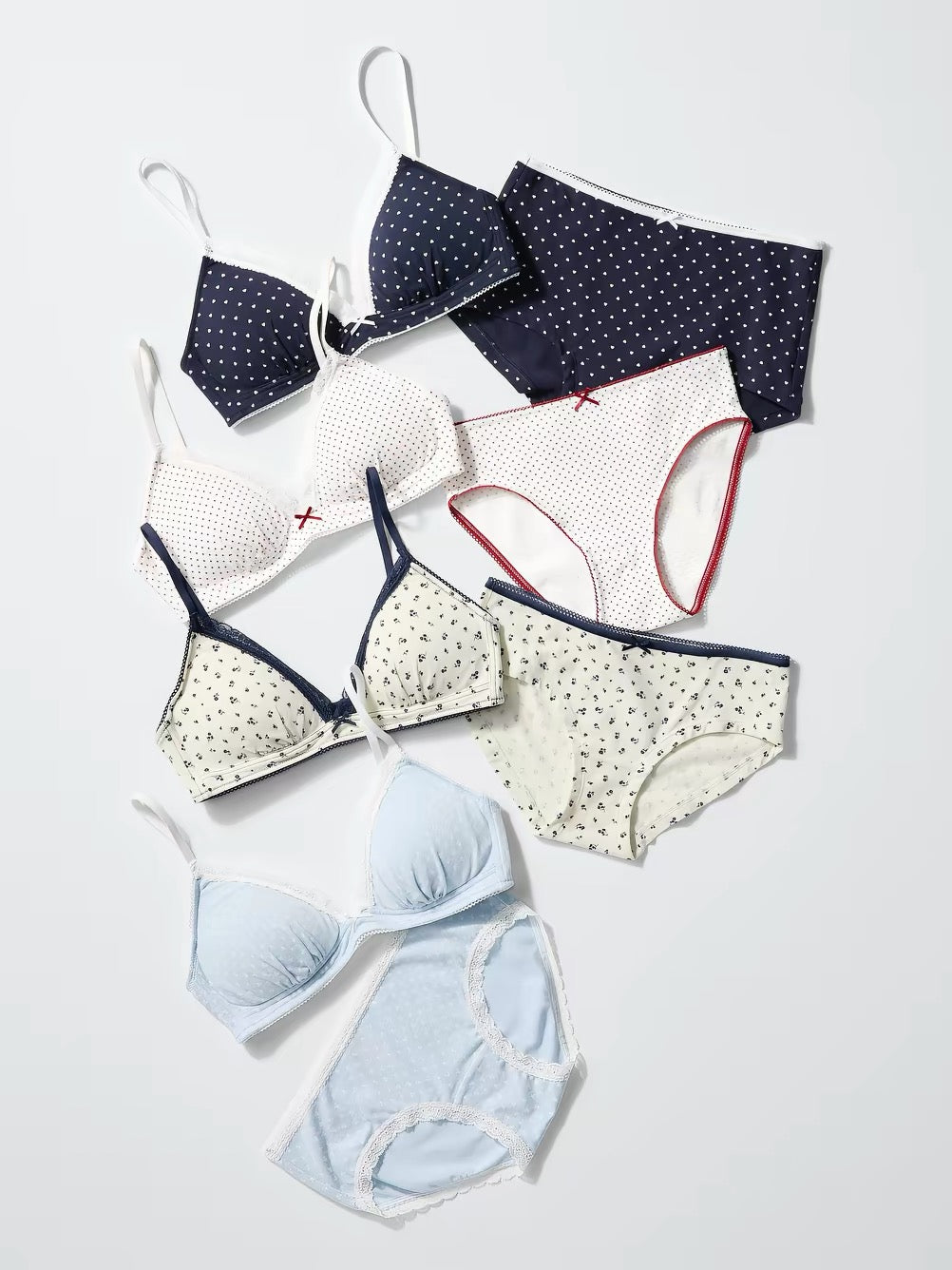 UNIQLO Cotton Wireless Printed Bra / Triangle Cup