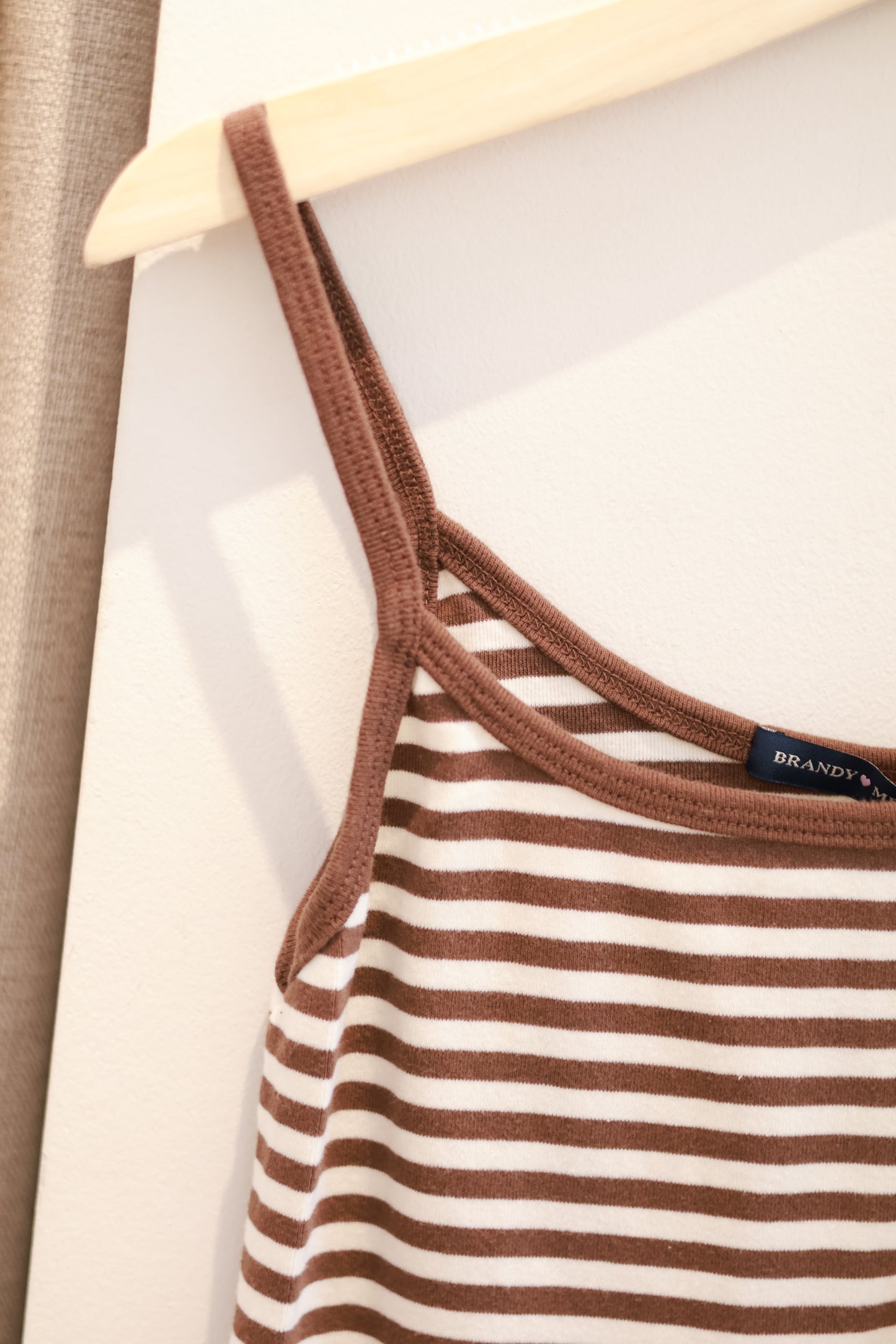 BRANDY Skylar Striped Tank - Brown