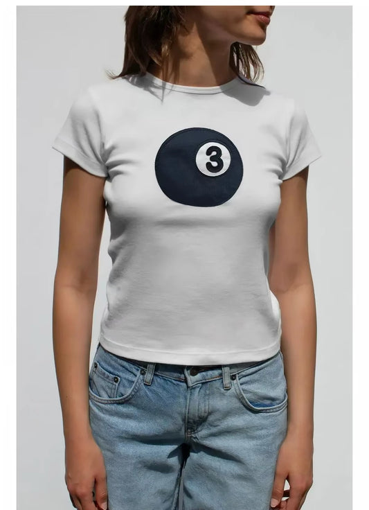 SUBDUED White Cropped Fitted T-Shirt