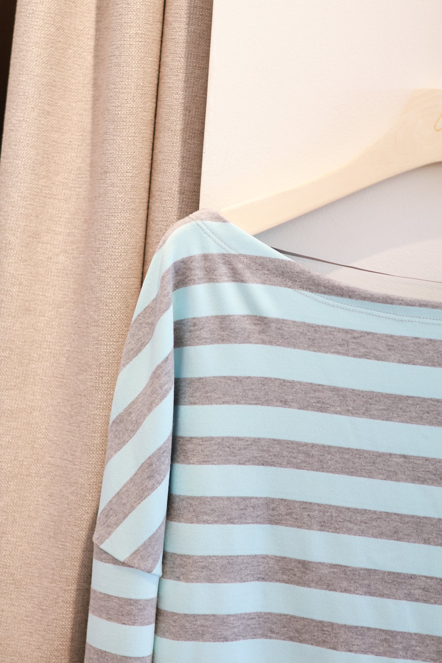 SUBDUED Blue Striped Long Sleeve Top