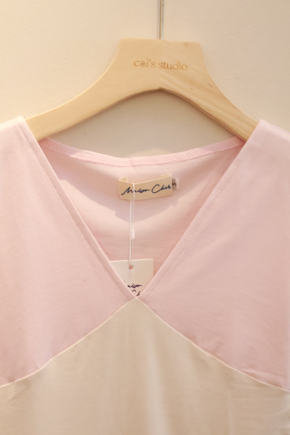 MAISON CHER TWOTONE TOP
