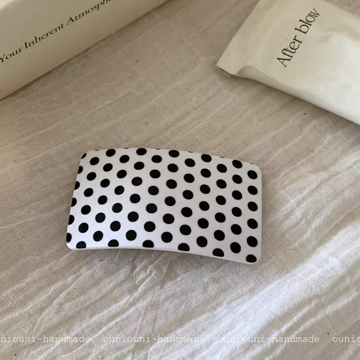 Polka Dot Square Hair Clip