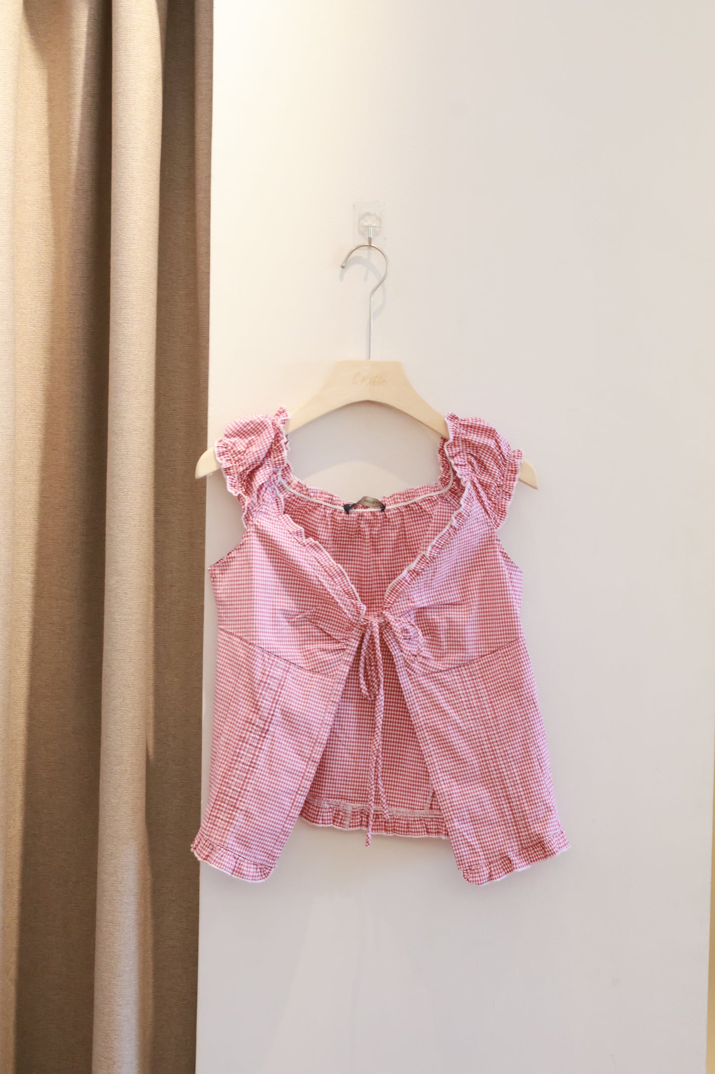BRANDY Sarah Plaid Top