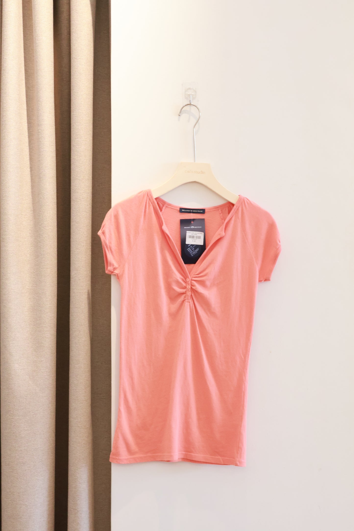 BRANDY Zelly SCRUNCHED Top  -CORAL