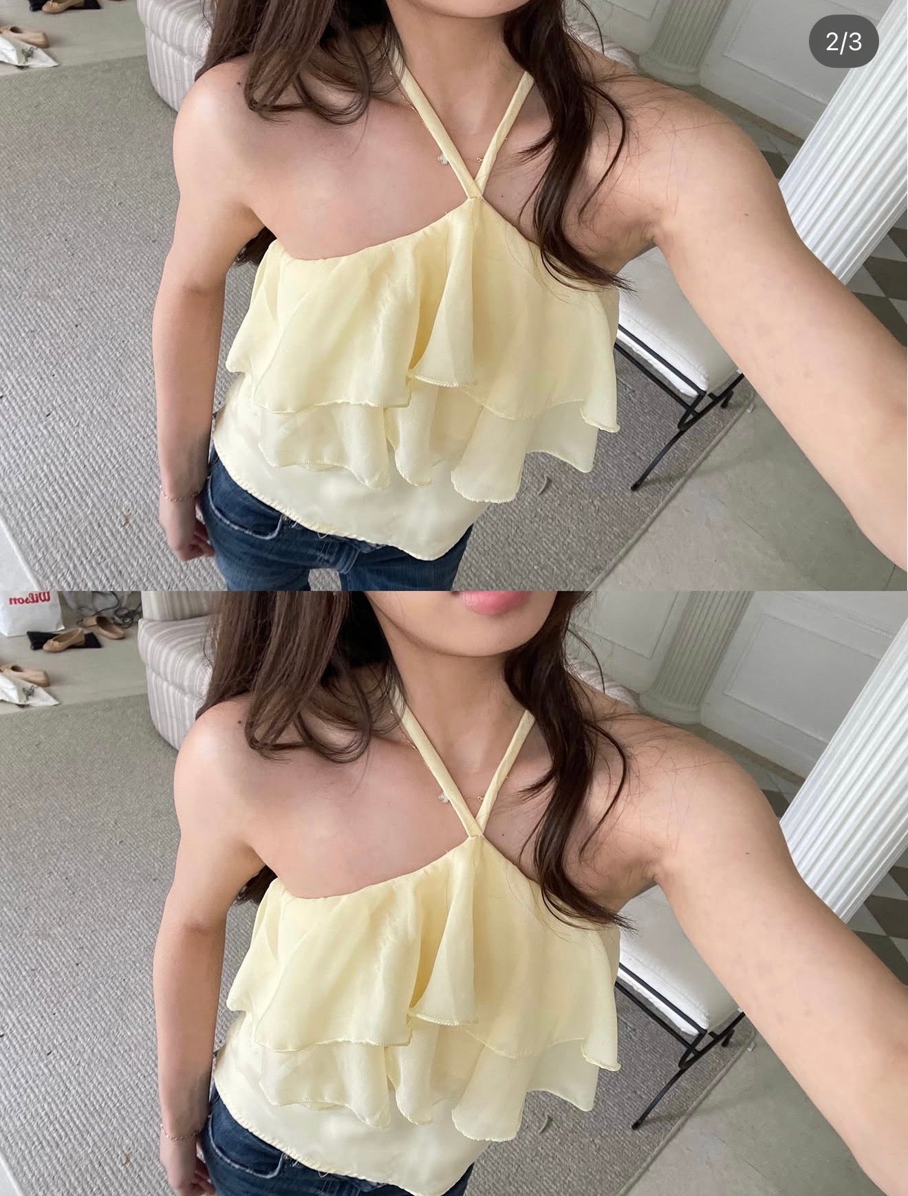 MAISON CHER Frill Halter