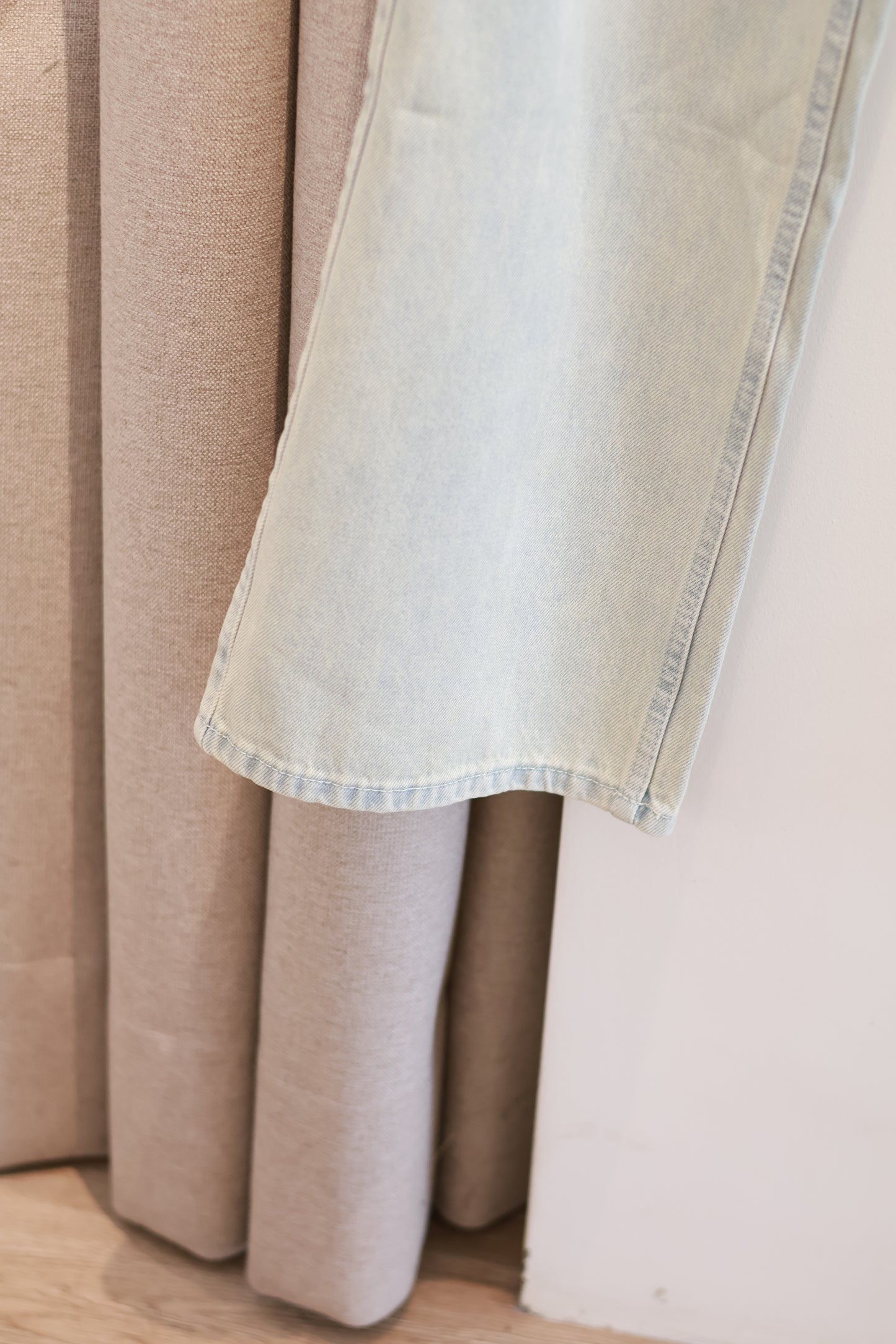 Pale Light Wash Straight Jeans