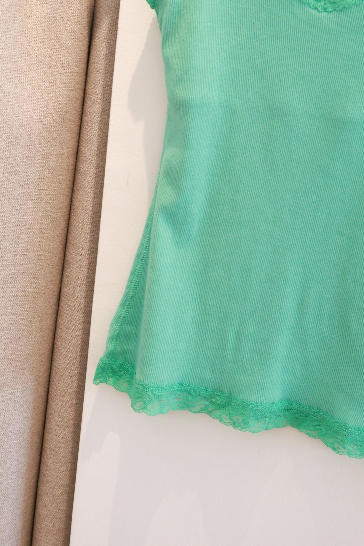 BRANDY Amara lace tank top- TEAL