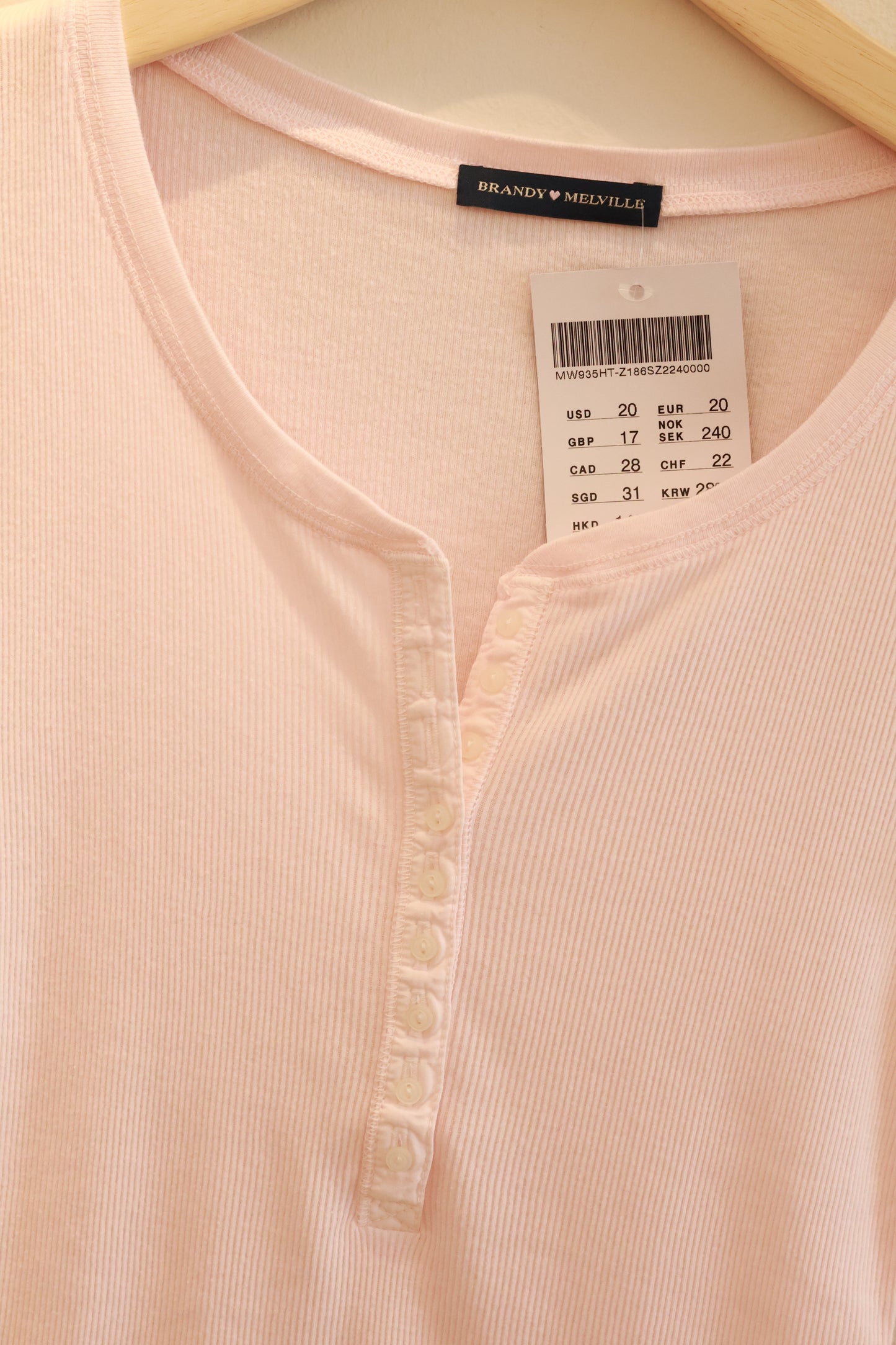BRANDY Zelly Ribbed Top- pink