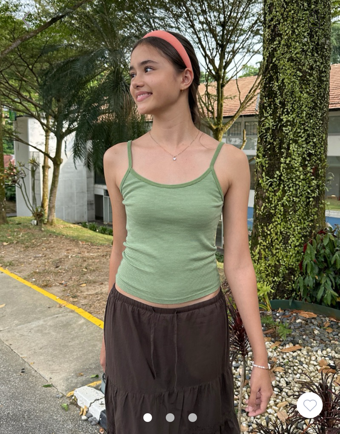 BRANDY SKYLAR STRIPED TANK  -GREEN