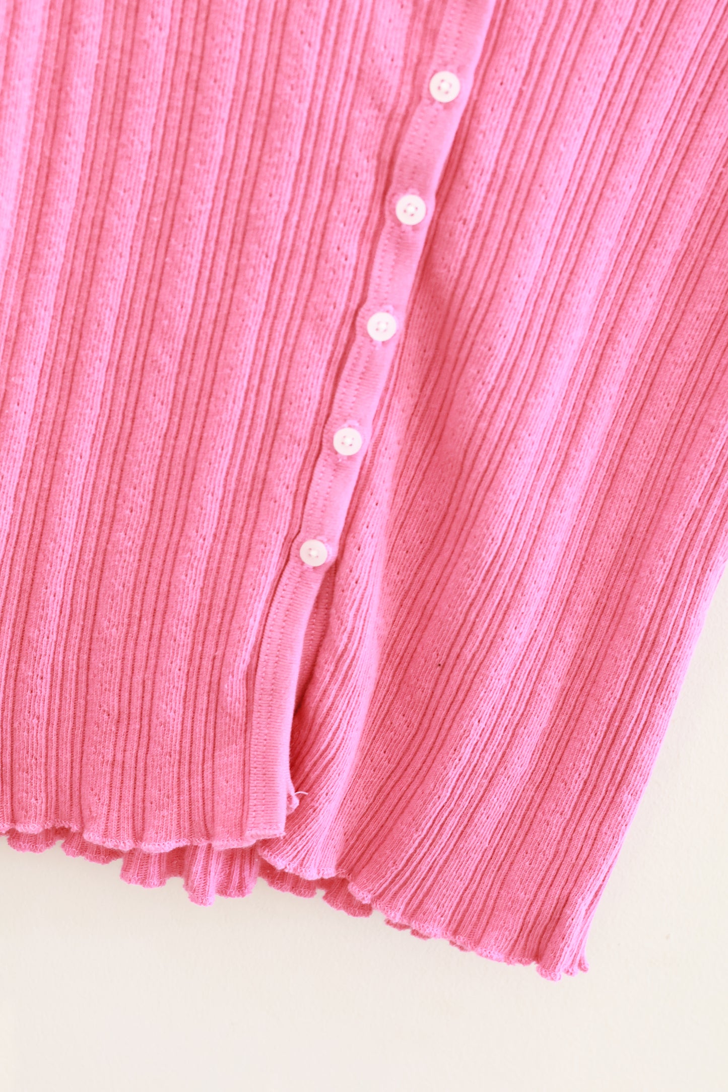 BRANDY Zelly Eyelet Top  -ROSE RED
