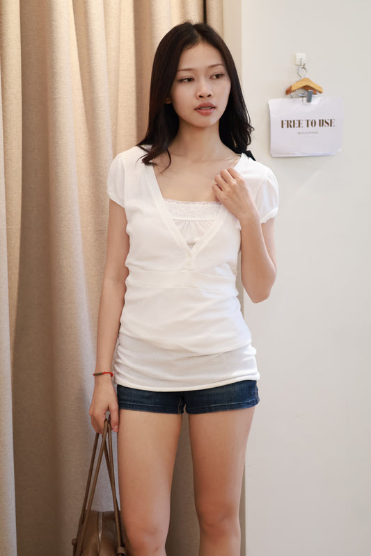 BRANDY Thalia Top- WHITE