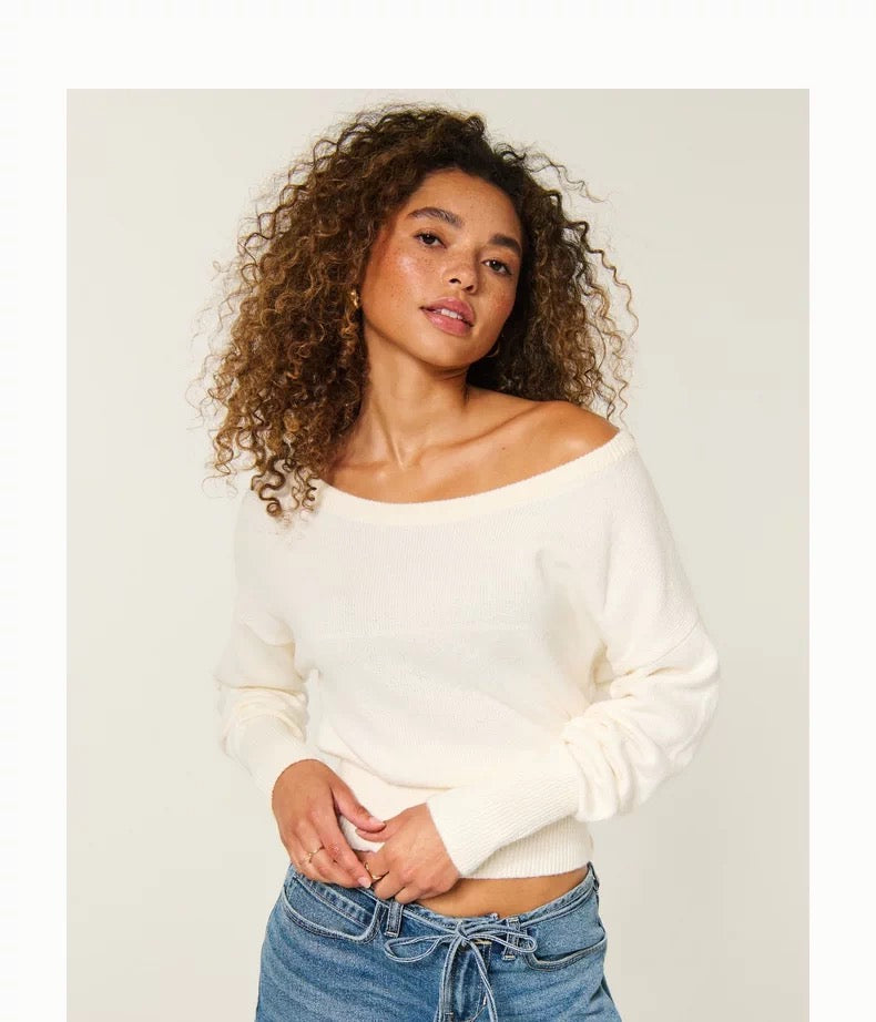 HOLLISTER Off Shoulder Knit Top
