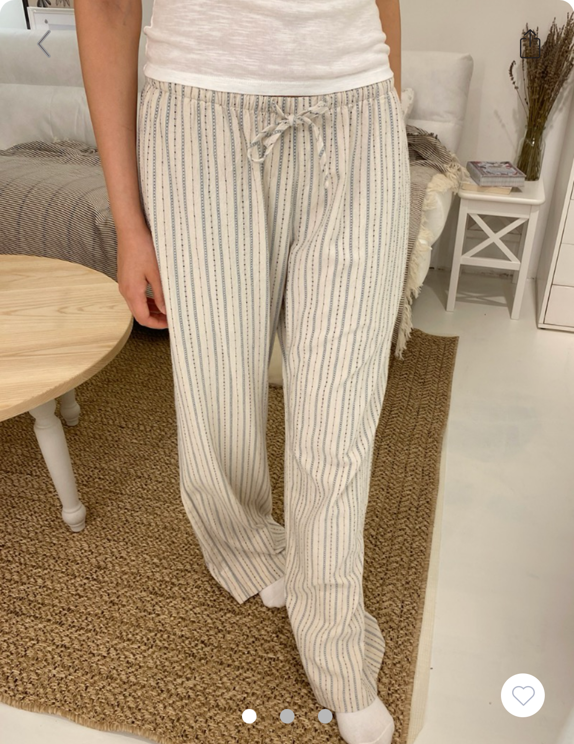 BRANDY NOELIA STRIPED PANTS- OFF WHITE