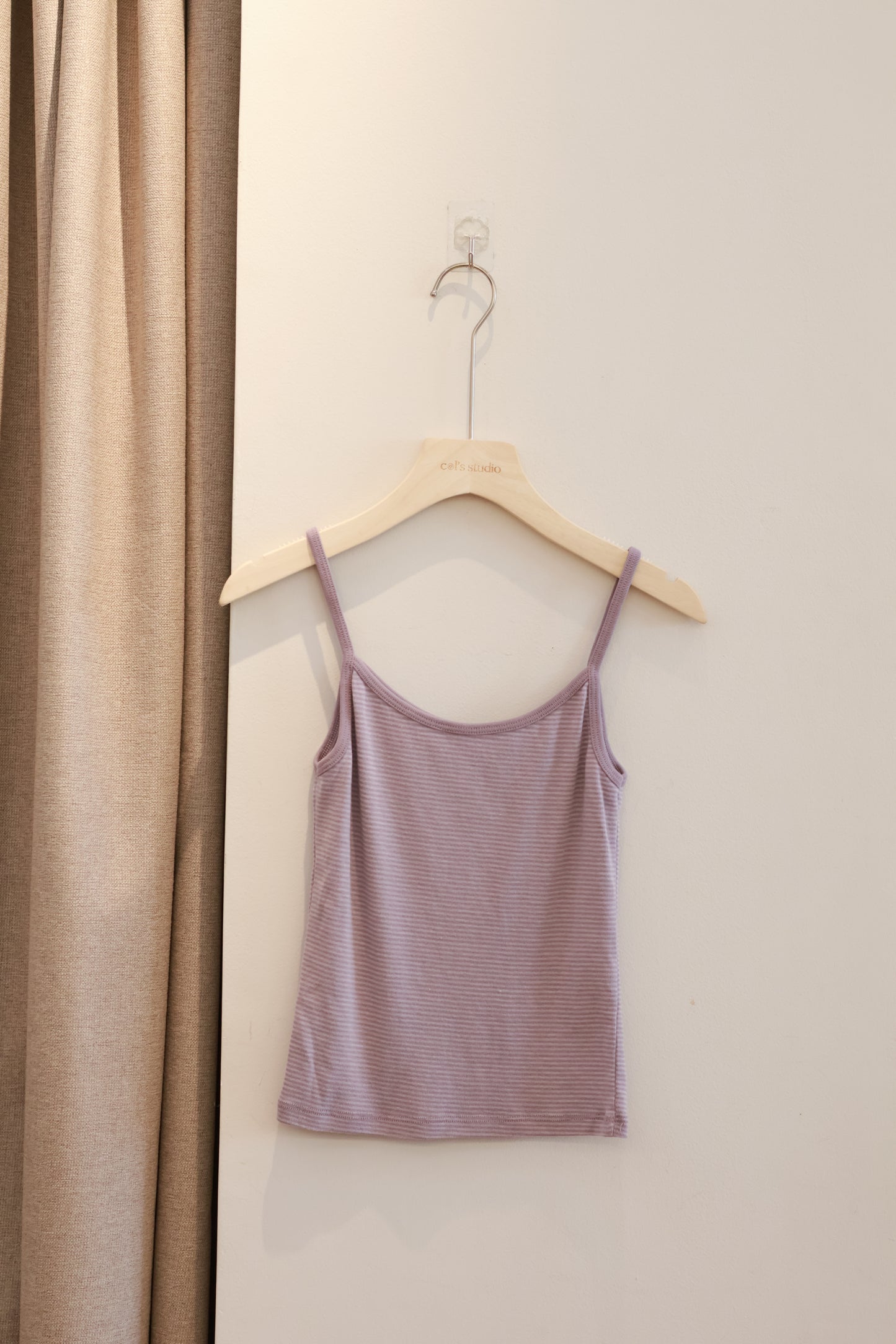 BRANDY Skylar Striped Tank  -PURPLE GRAY