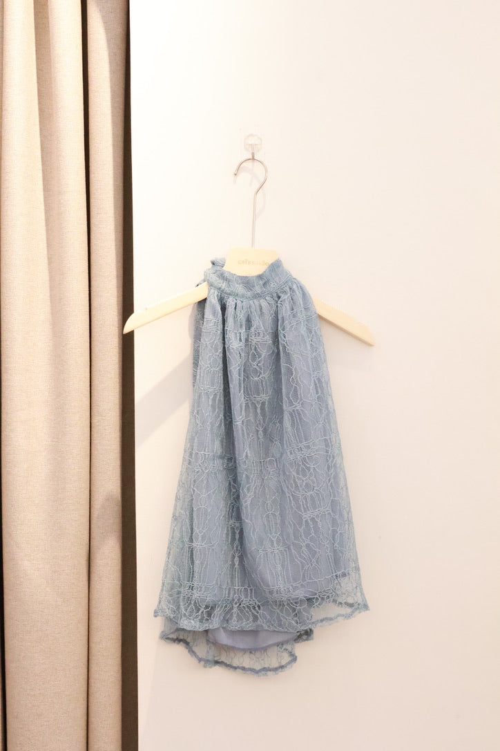 STUDIO RUE HALTER LACE TOP