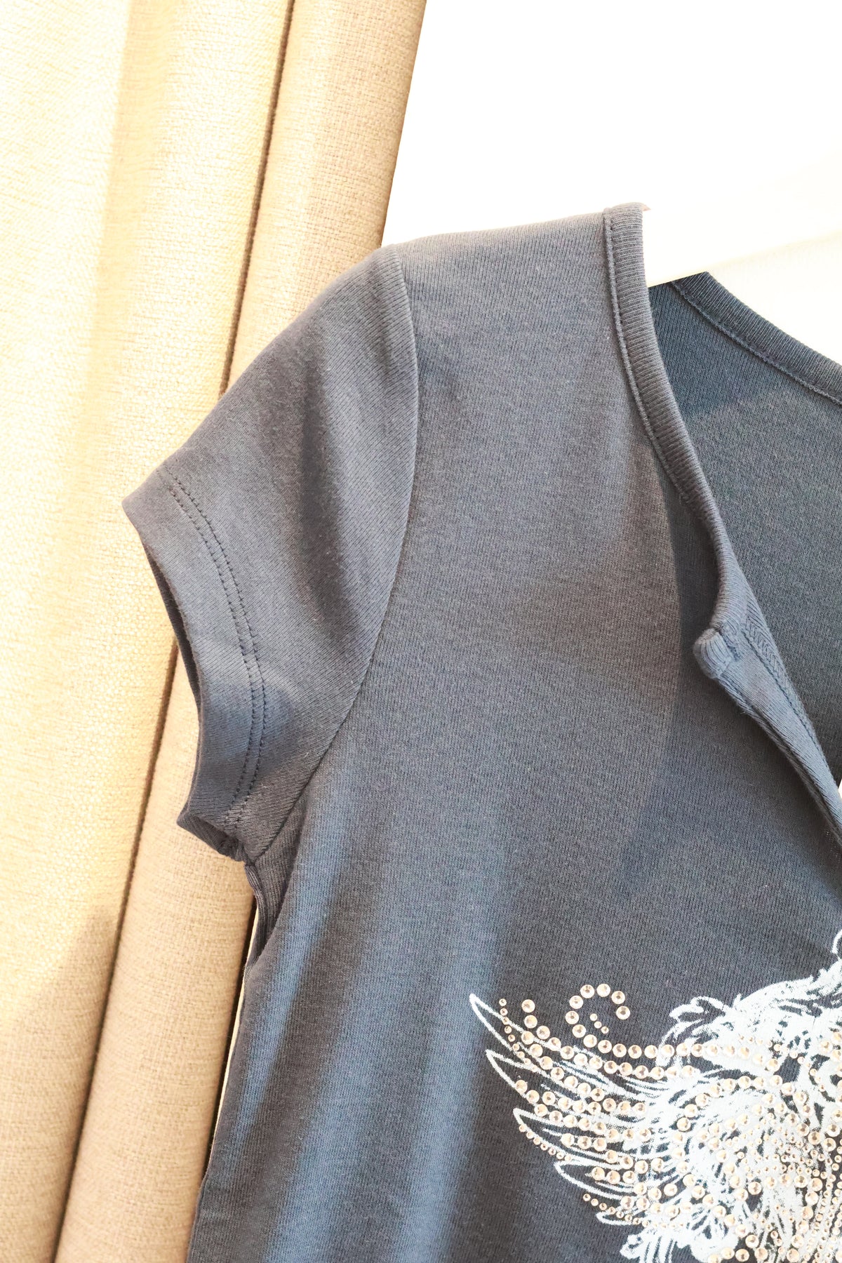 SUBDUED DEEP Blue Graphic Top