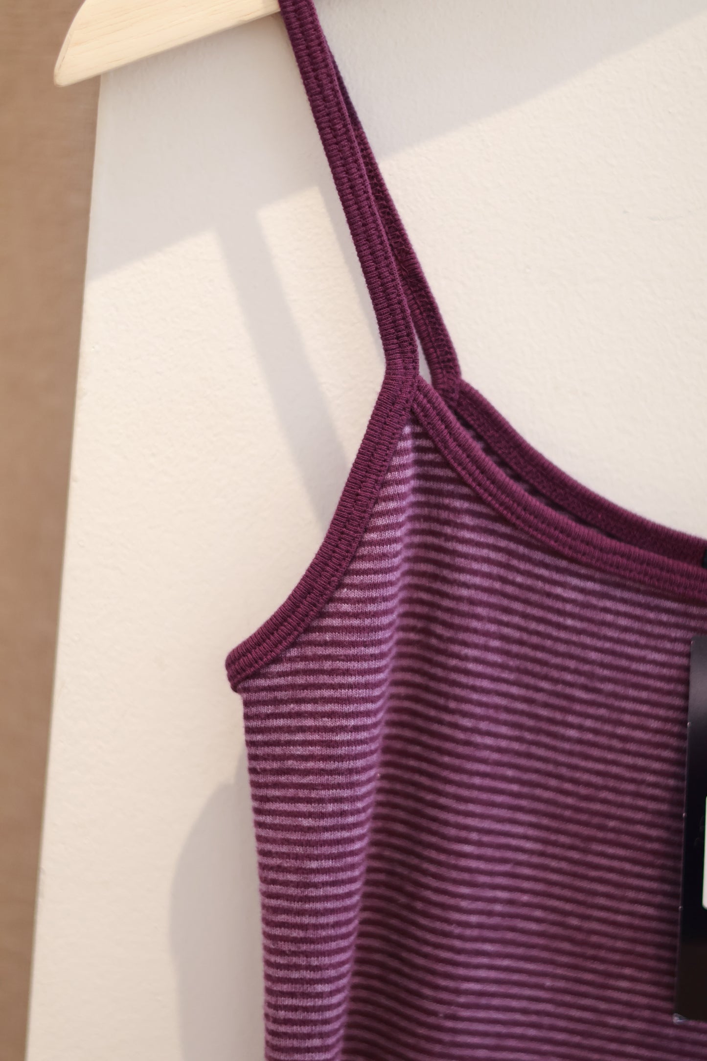 BRANDY Skylar Striped Tank - Dark Purple