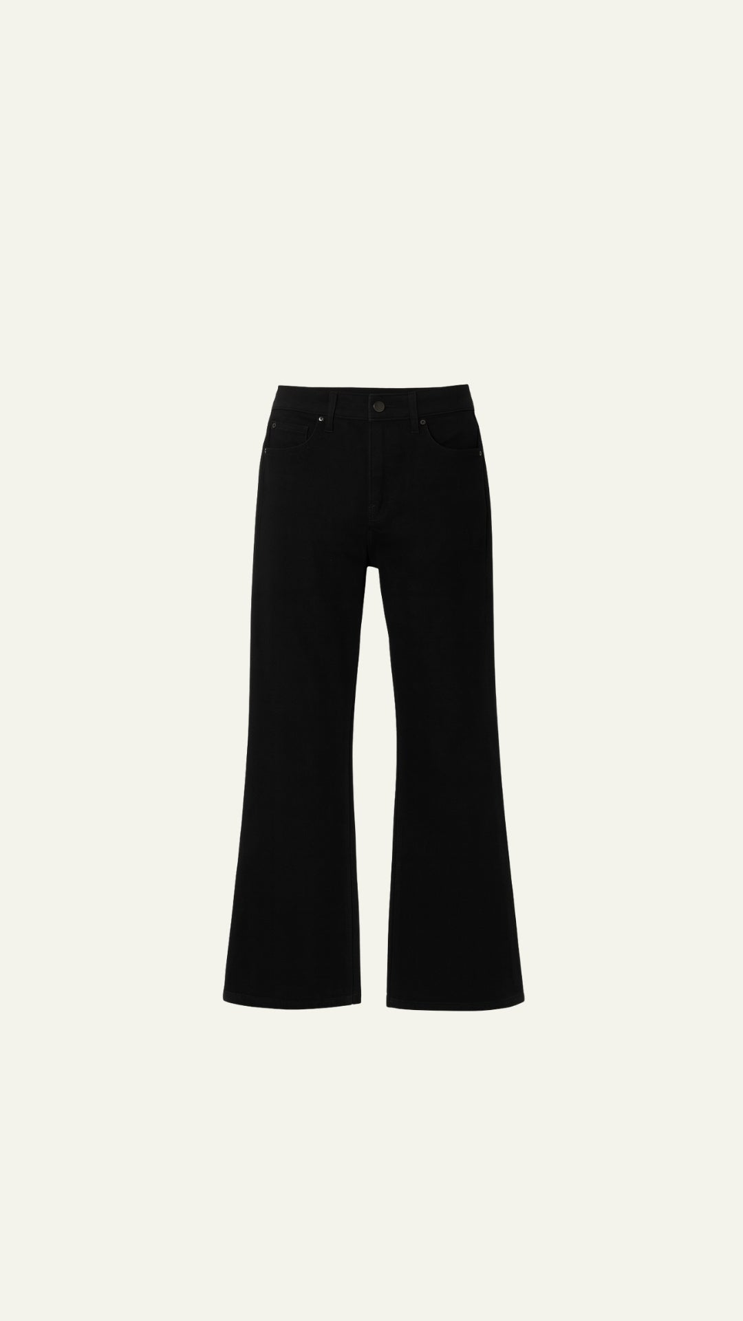 BLACK DENIM MID RISE JEANS