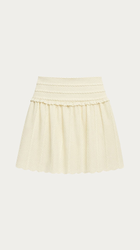 Beige dottie skirt
