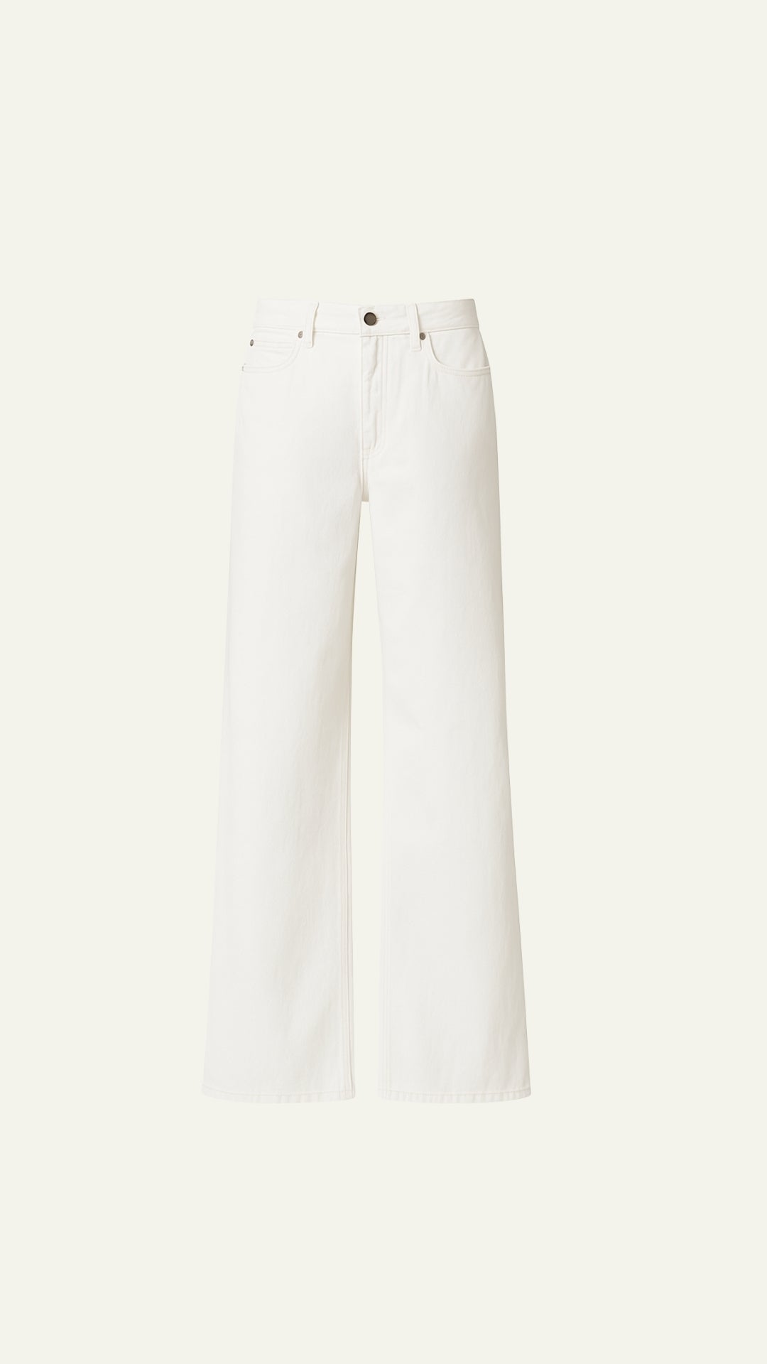 Baggy white denim jeans