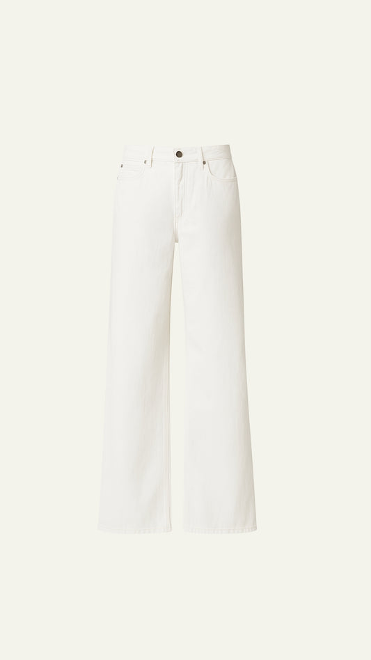 Baggy white denim jeans