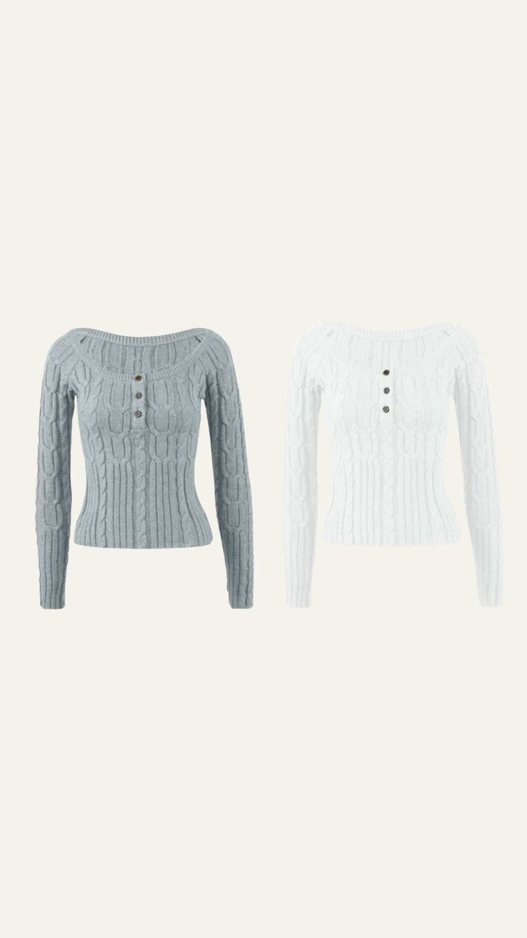 Knitted buttons long sleeve
