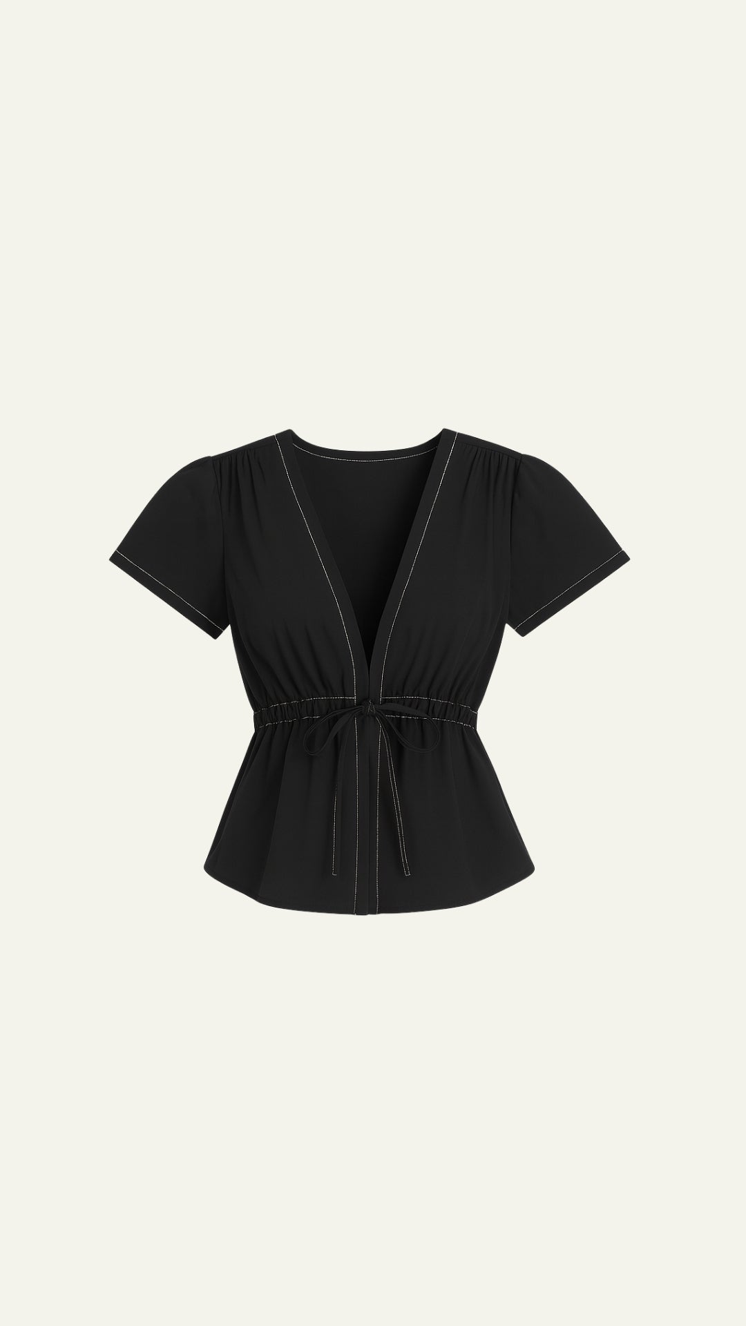 Short sleeve black top