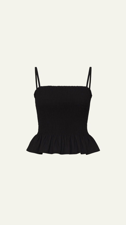 Black flowy summer top