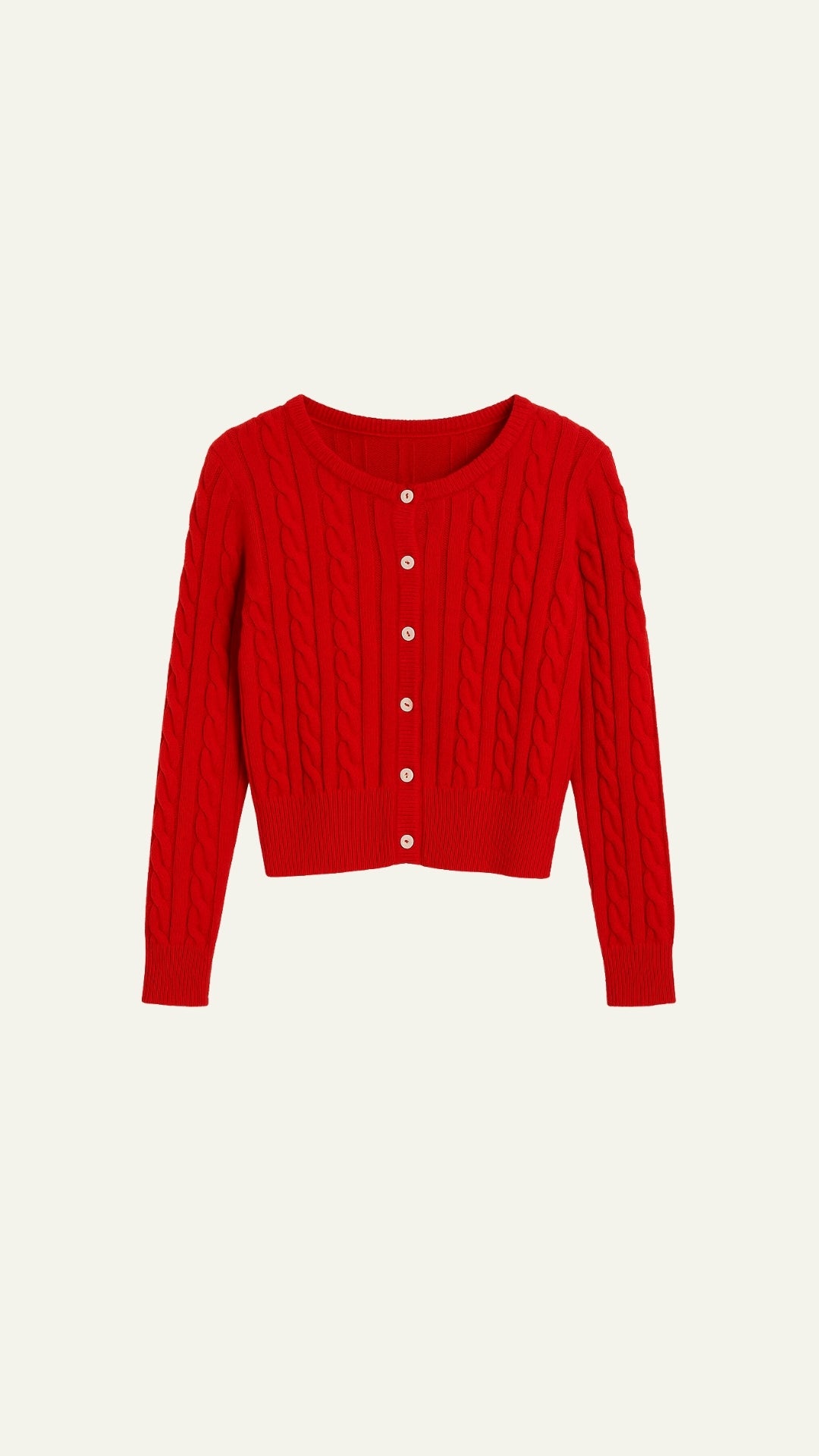 RED KNITTED CARDIGAN