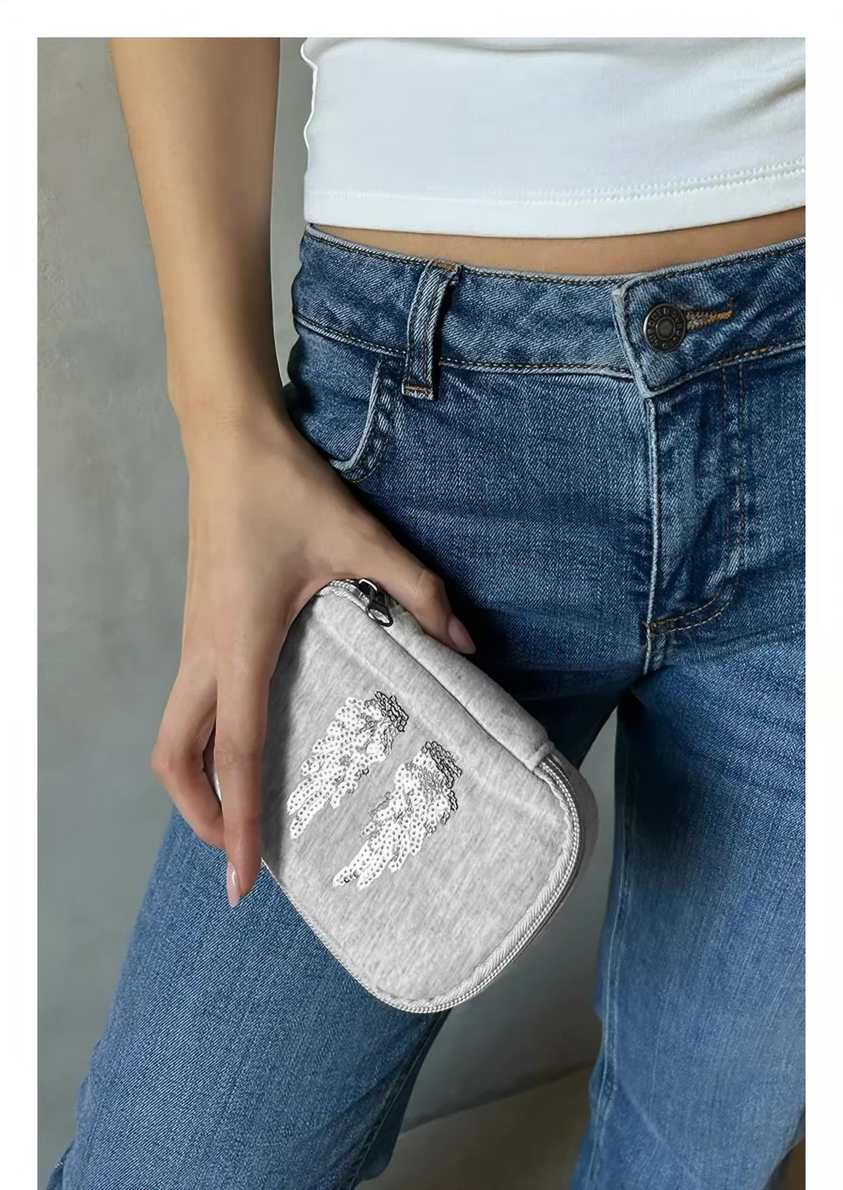 SUBDUED Makeup Mirror Bag - Grey