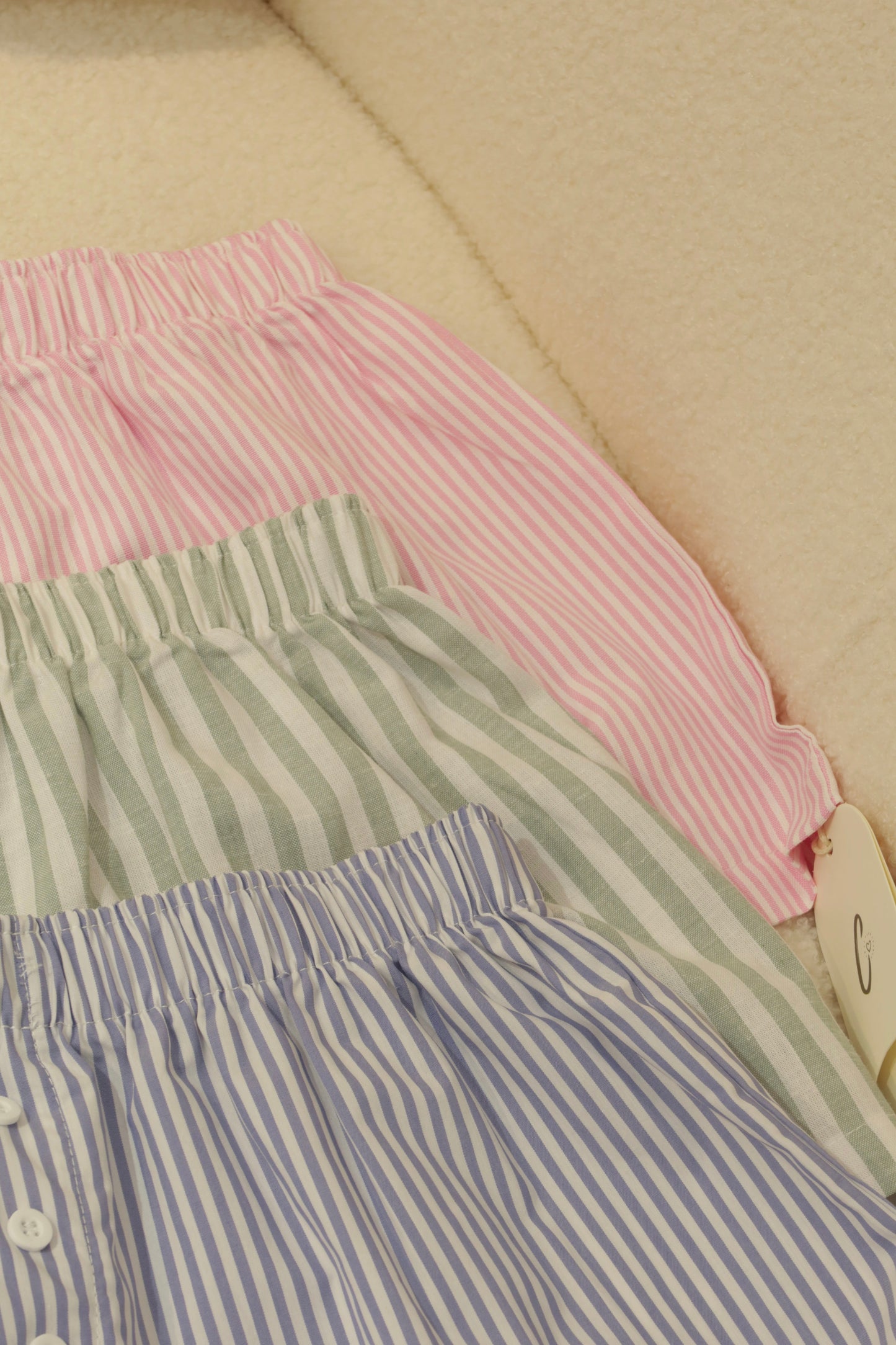 THICK PINK STRIPES SUMMER SHORTS