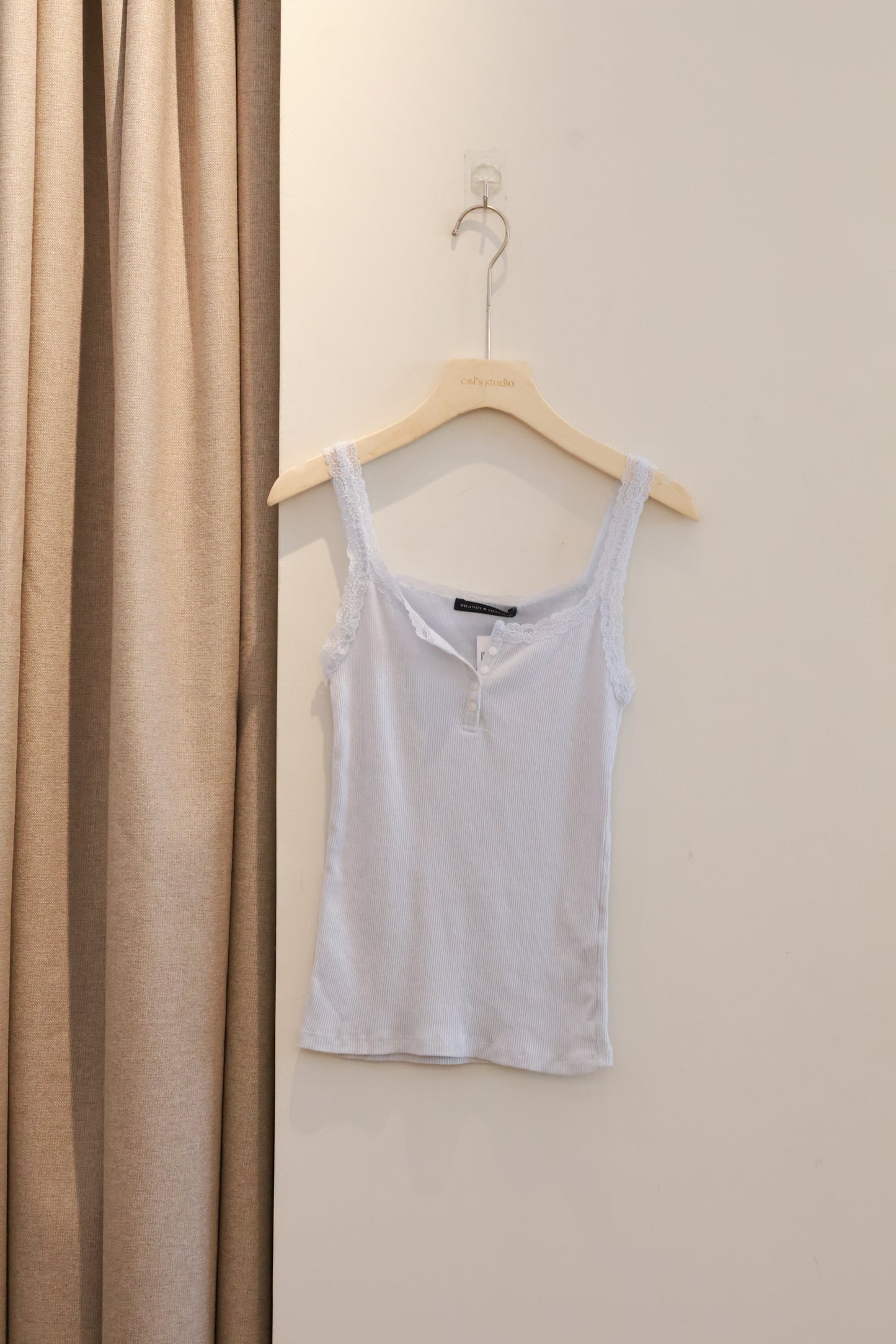 BRANDY Amaya Lace Tank  -LIGHT BLUE