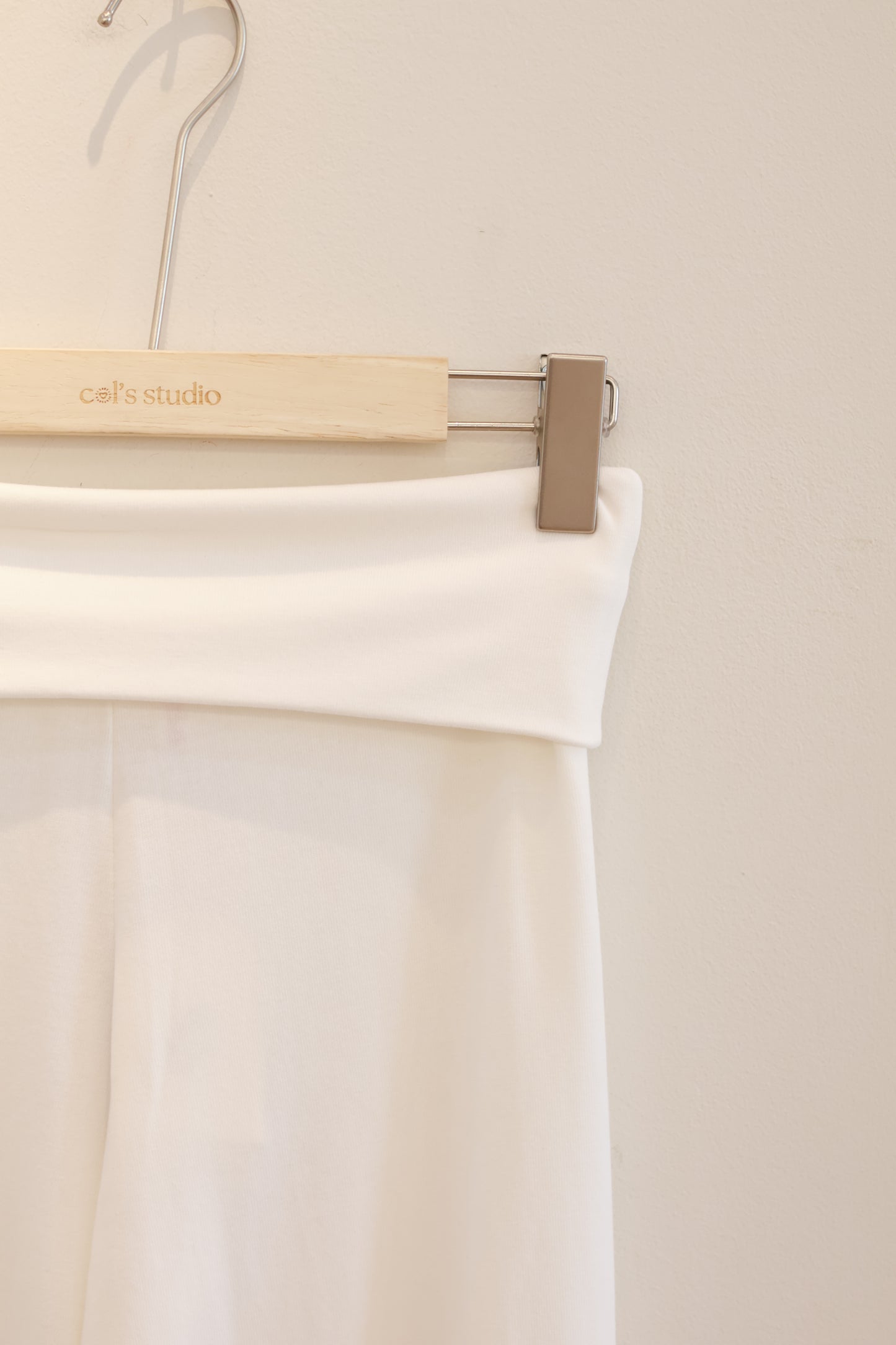 AUD White Foldover Pants
