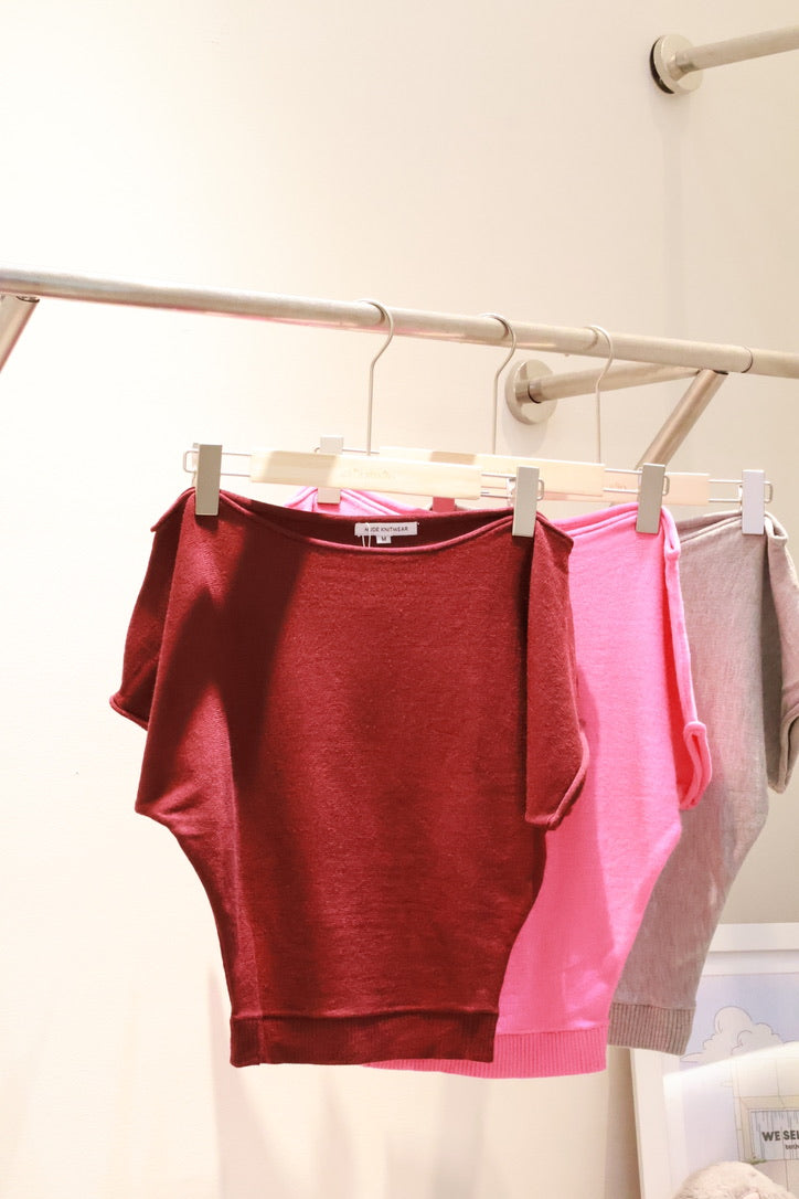 NUDETHELABEL BOATNECK KNIT TOP