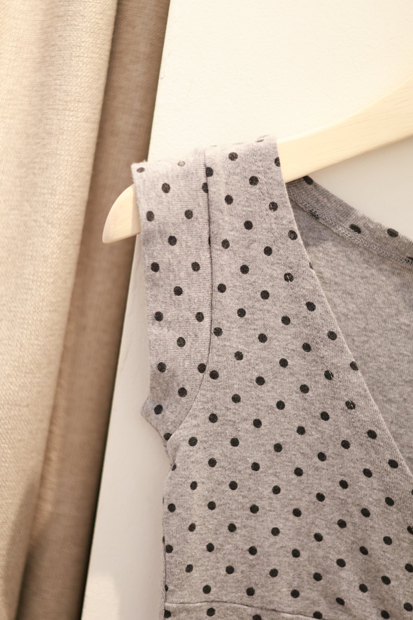 BRANDY Amara Polka Dots Tank - Grey