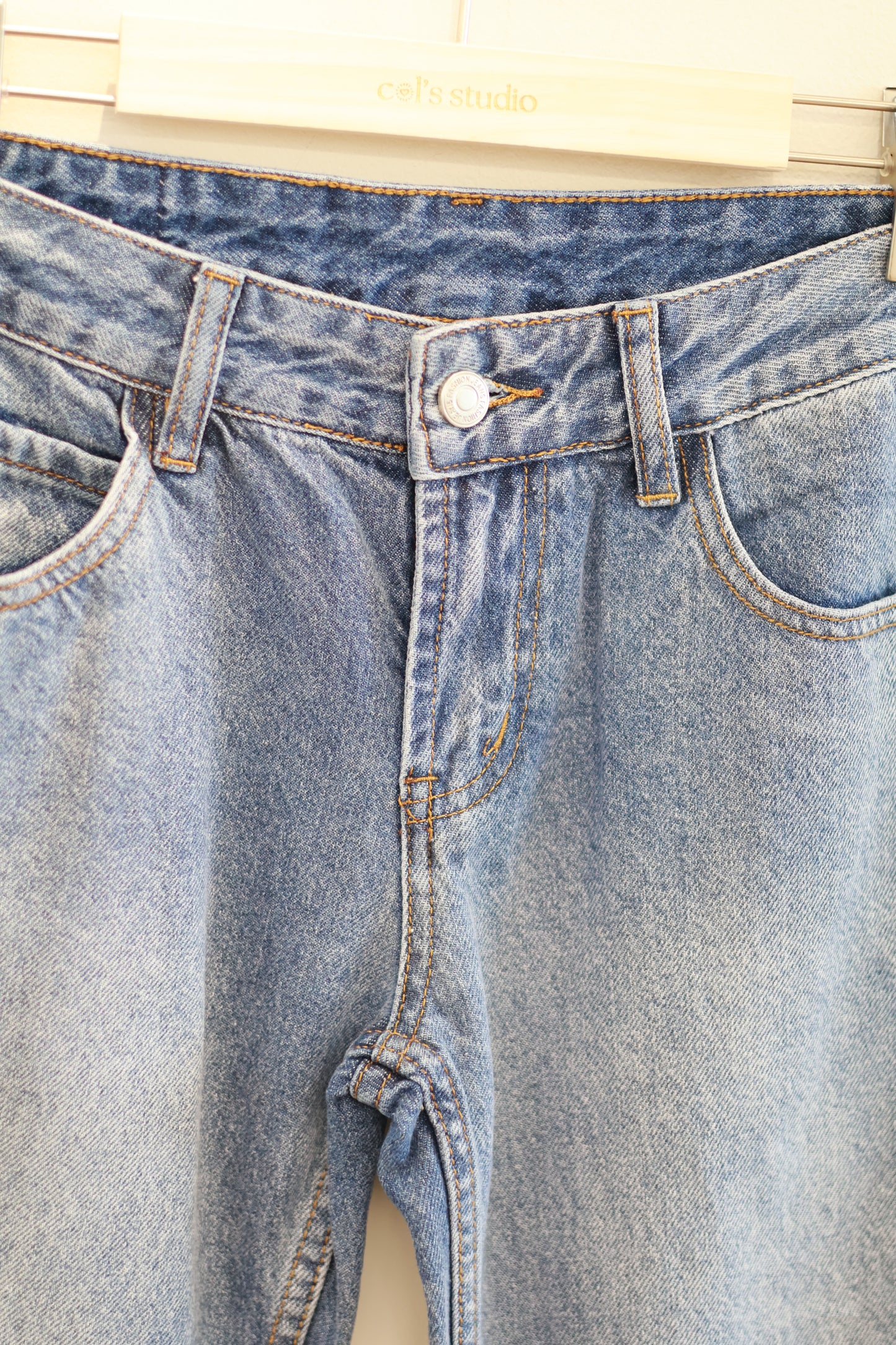 Light Wash Straight Jeans