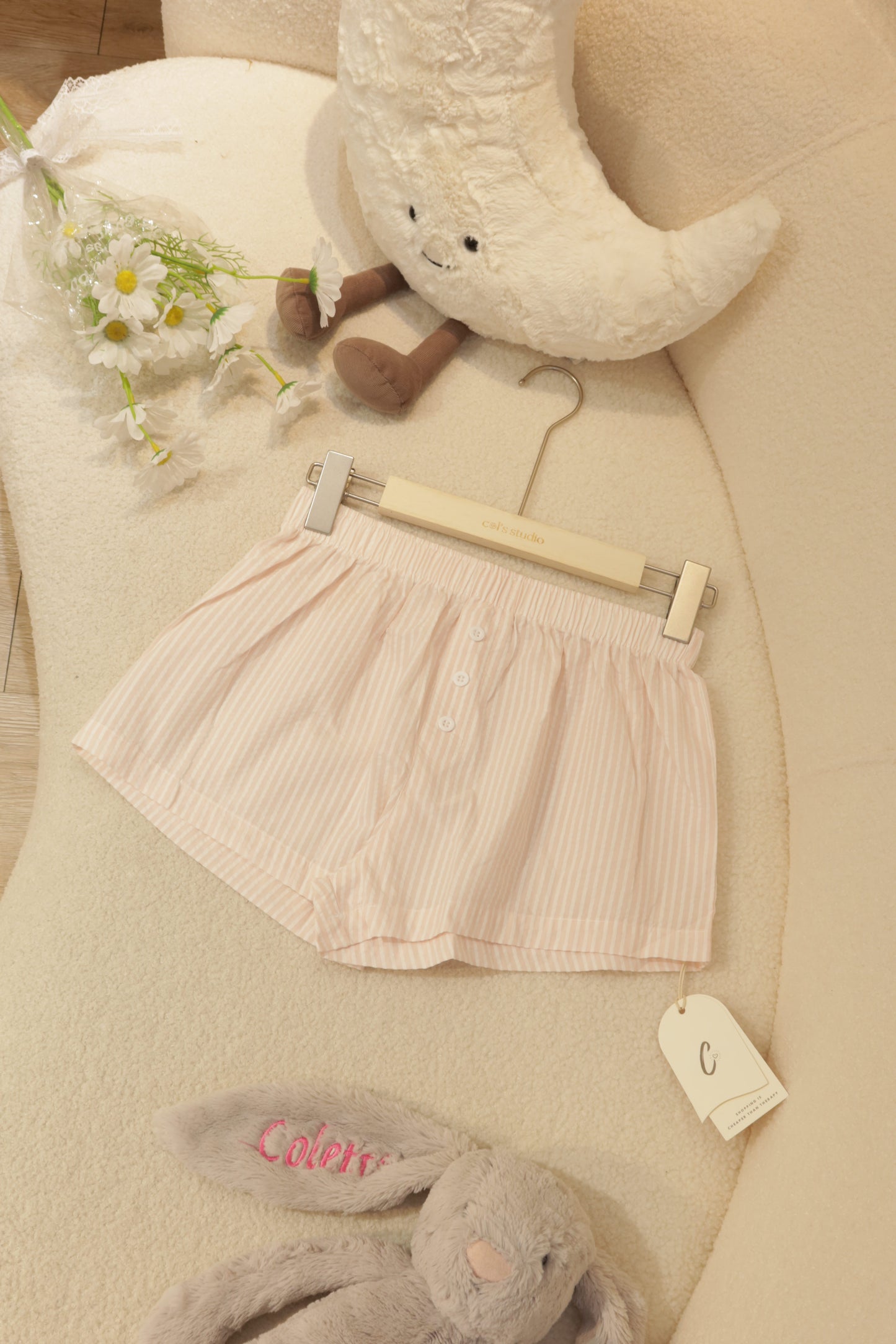 LIGHT PINK SUMMER SHORTS
